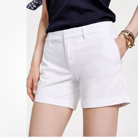 Tommy Hilfiger White Bermuda Shorts Classic Tailored Style - Picture 3 of 13